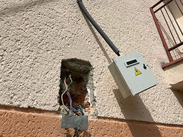 Domovní rozvaděč včetně přívodu z HDS