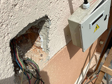 Domovní rozvaděč včetně přívodu z HDS